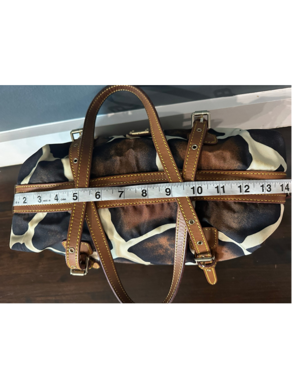 Women's Dooney & Bourke Giraffe Print Satchel Bag, One Size, Brown/Beige - Picture 4 of 11